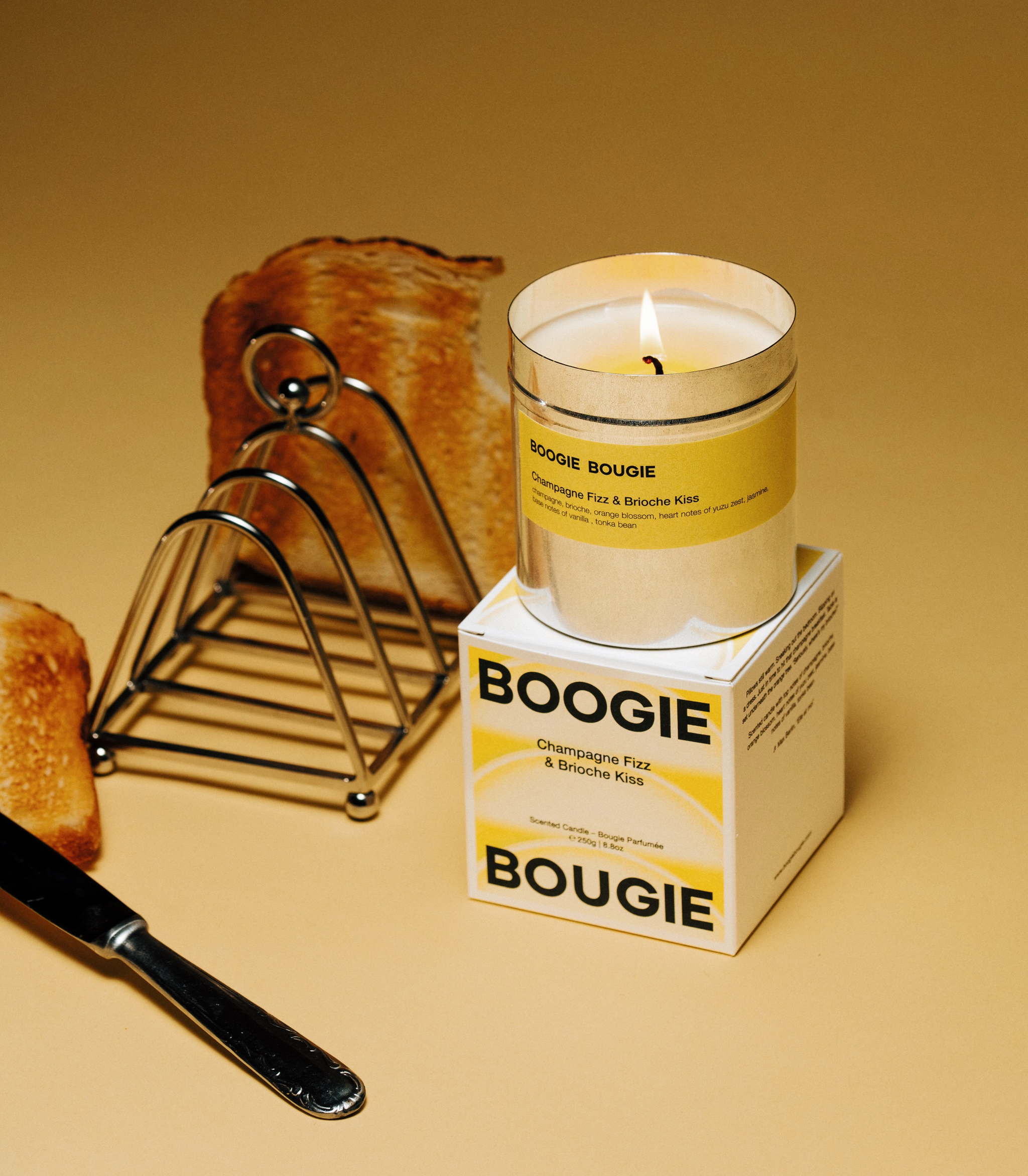 Scented candle 'Champagne FIZZ & BRIOCHE KISS' I 250g